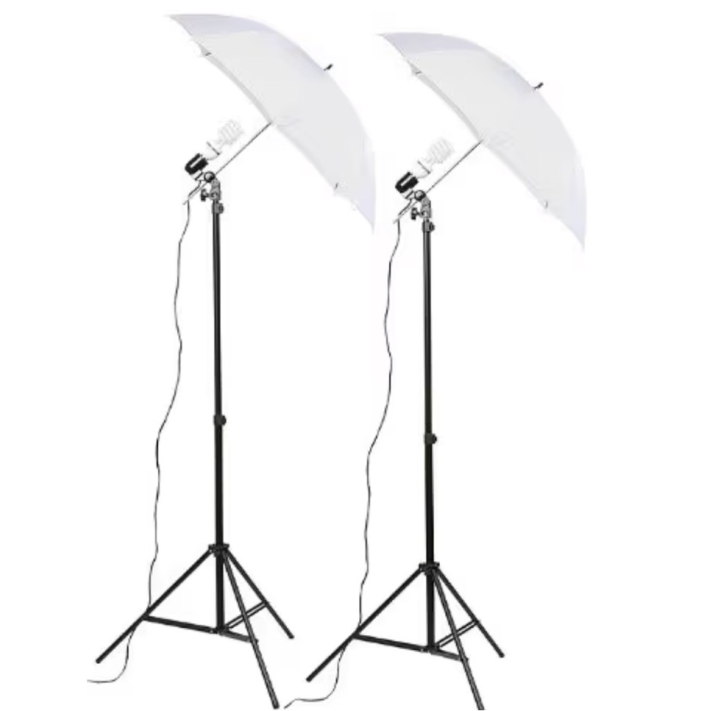 Umbrella Lighting Kit Photography Tripods Family Photos Holiday Cards Adjustable